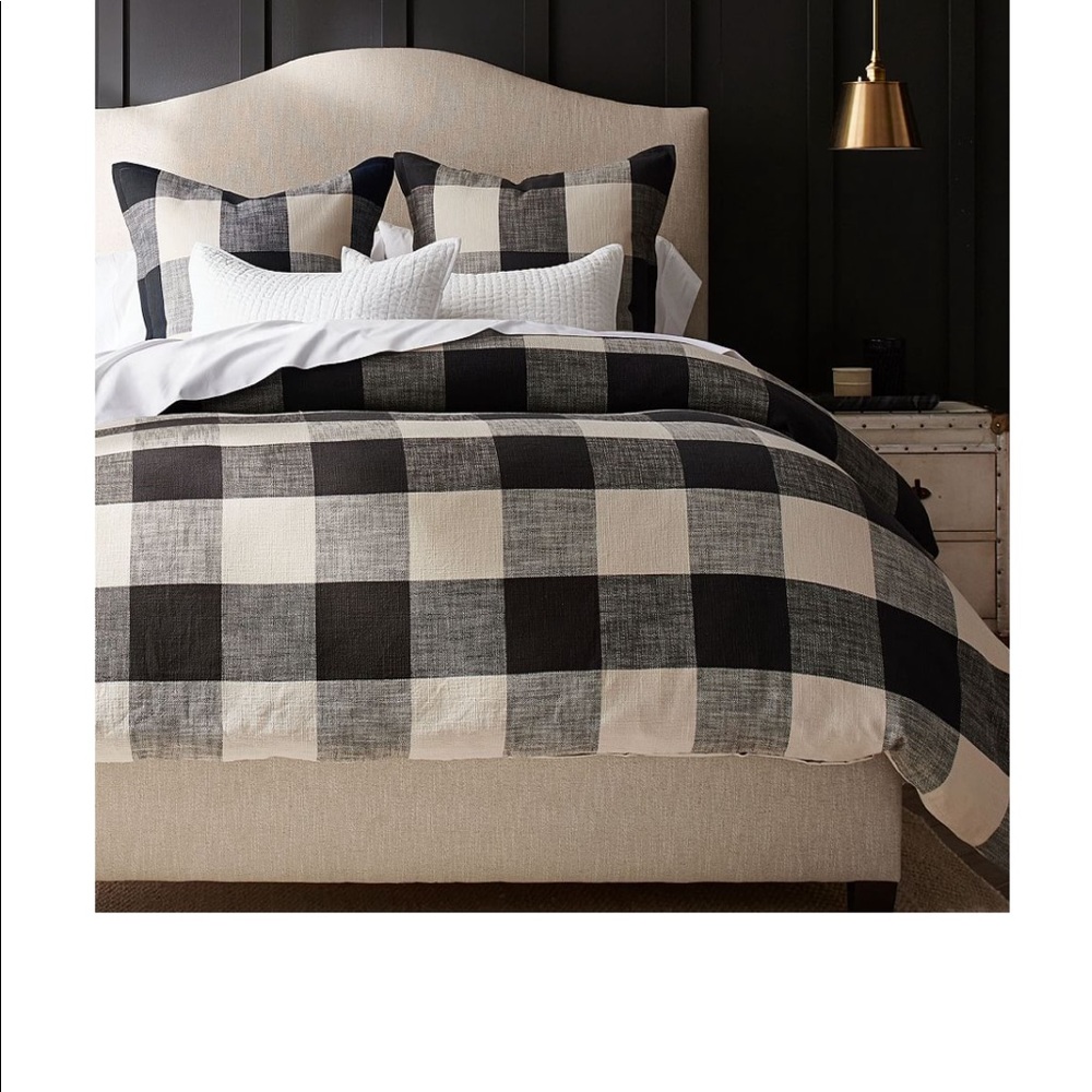 Pottery Barn Bryce Buffalo Check Duvet Cover- like new